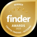 Gold Finder badge awarded for being the best crypto trading platform for altcoins in 2024.